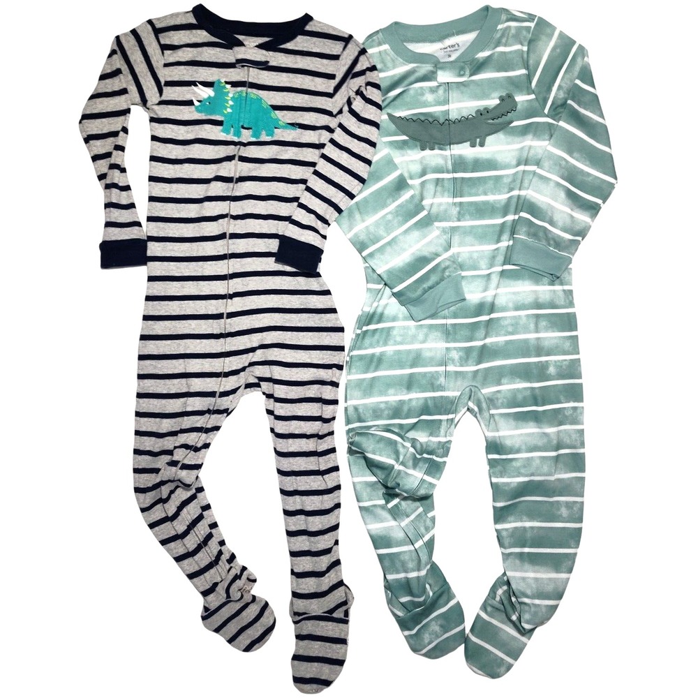 Carter's‎ Boy 5T Footed Sleeper Lot Simple Joys Dinosaur Alligator 1pc